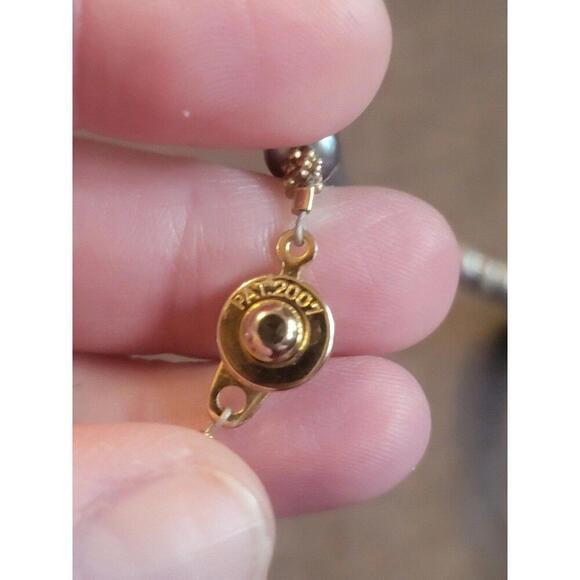 Beautiful Grey Pearl And Lapis Lazuli Necklace / Interchangable charms - Picture 3 of 5